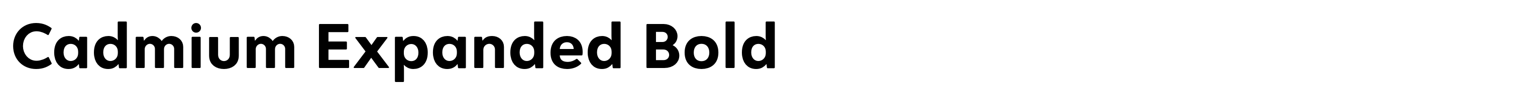 Cadmium Expanded Bold